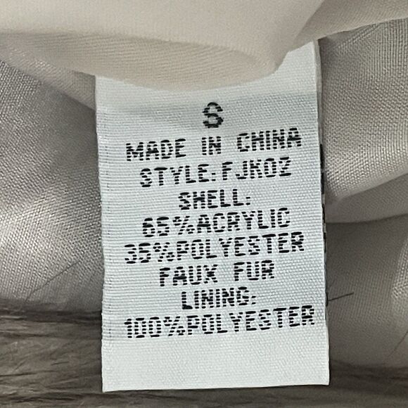 Faux Fur Coat Brown Tan Beige Black Fuzzy Furry Fashion Nova Sz S Jacket Luxury - Picture 8 of 14